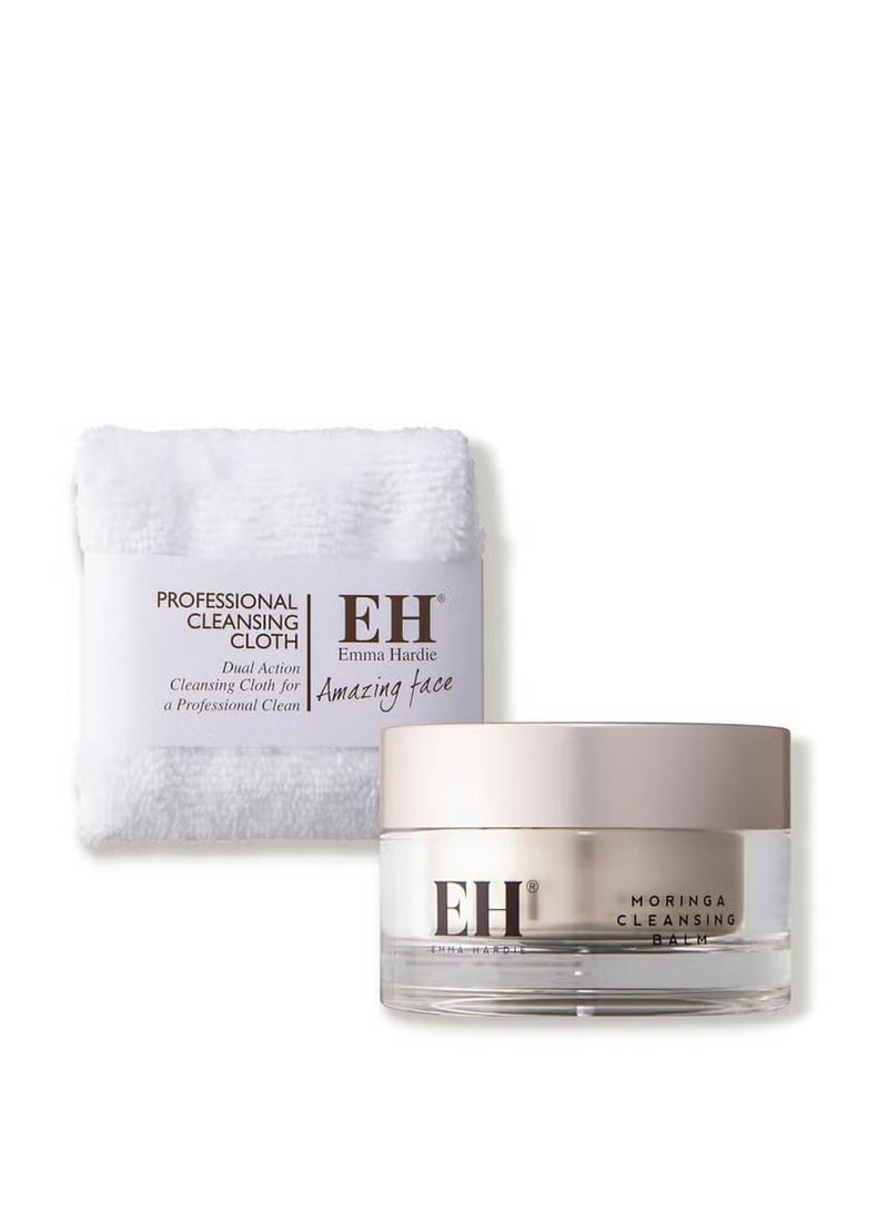 Emma Hardie Moringa Cleansing Balm with Professional Cleansing Cloth 100g - Image 1