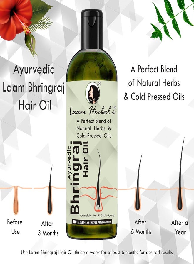 Laam Herbals Ayurvedic Bhringraj Hair Oil | A Blend of Herbs & Cold-Pressed Oil | For Complete Hair & Scalp Care- 2X100 ml - Image 5
