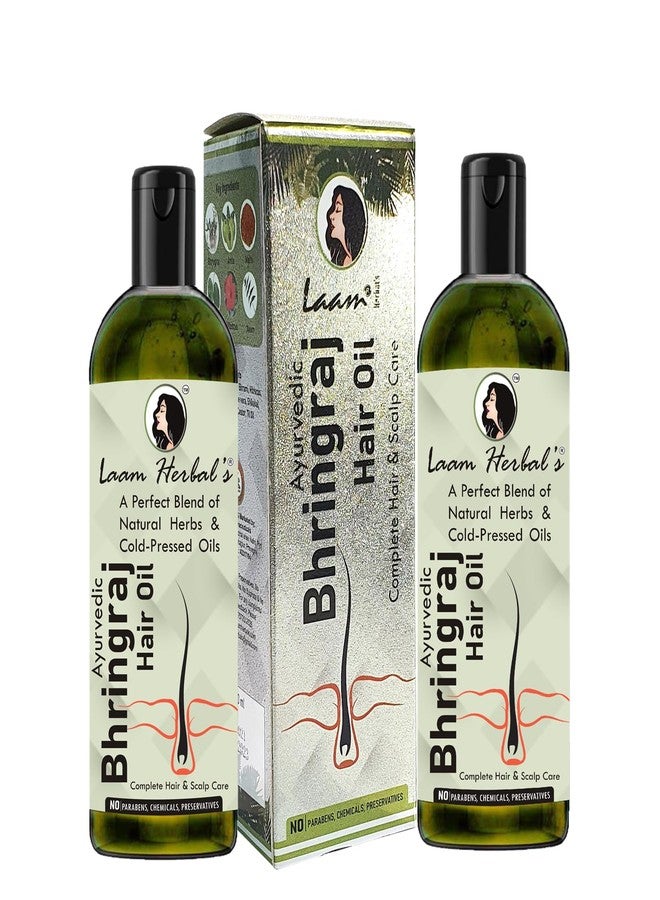 Laam Herbals Ayurvedic Bhringraj Hair Oil | A Blend of Herbs & Cold-Pressed Oil | For Complete Hair & Scalp Care- 2X100 ml - Image 2