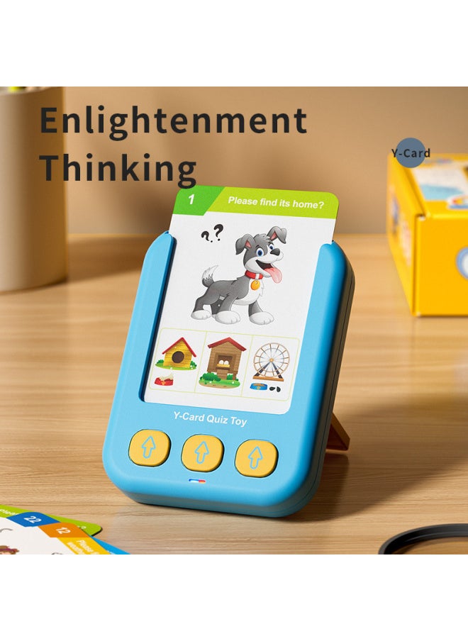 Chinese, English, Russian And Western Multilingual Little Teacher Card Inserter Learning Machine Enlightenment Cognition Sound Early Education Machine Toy-Colour:English Teacher Card Inserting Machine [with 55 Cards] Color Box  - Image 2