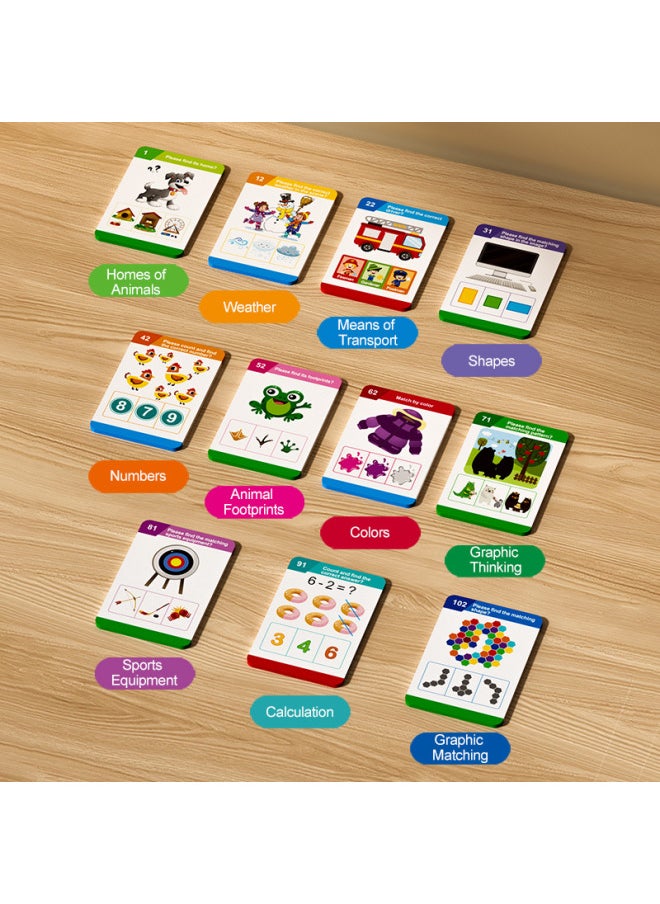 Chinese, English, Russian And Western Multilingual Little Teacher Card Inserter Learning Machine Enlightenment Cognition Sound Early Education Machine Toy-Colour:English Teacher Card Inserting Machine [with 55 Cards] Color Box  - Image 5