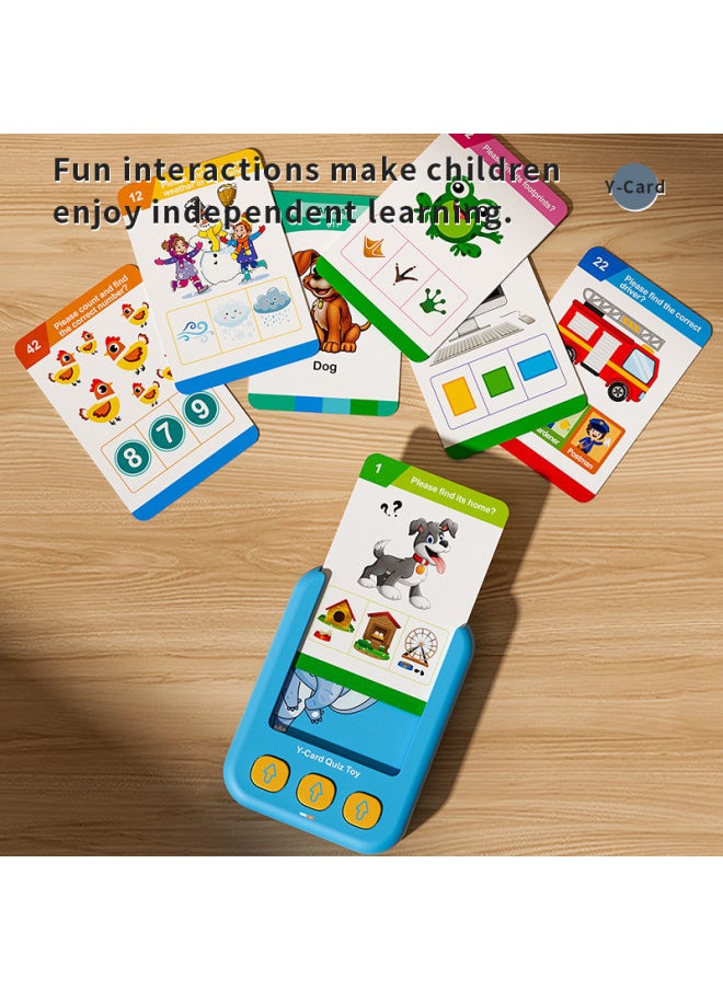 Chinese, English, Russian And Western Multilingual Little Teacher Card Inserter Learning Machine Enlightenment Cognition Sound Early Education Machine Toy-Colour:English Teacher Card Inserting Machine [with 55 Cards] Color Box  - Image 3