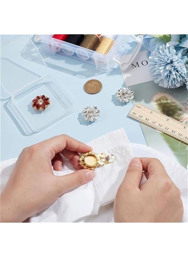 Rhinestone on Covers, on Covers for Women Blouses, Detachable Shirt on Clips ons Jewelry, Crystal Fancy ons for Clothing Decorative ons for Crafting, DIY (18PCS) F  - Image 3