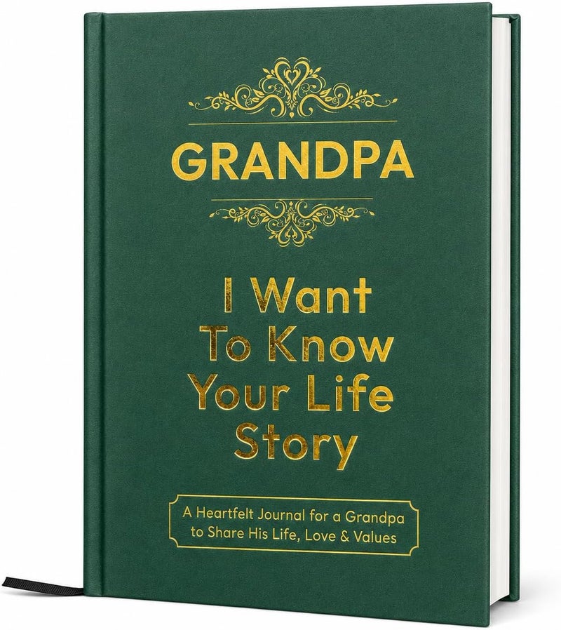 XKFCFC Grandpa I Want to Know Your Life Story Journal (Hardcover): Sentimental Gifts for Men – Perfect for Birthday, Thanksgiving Day, Fathers Day & Christmas - Image 1