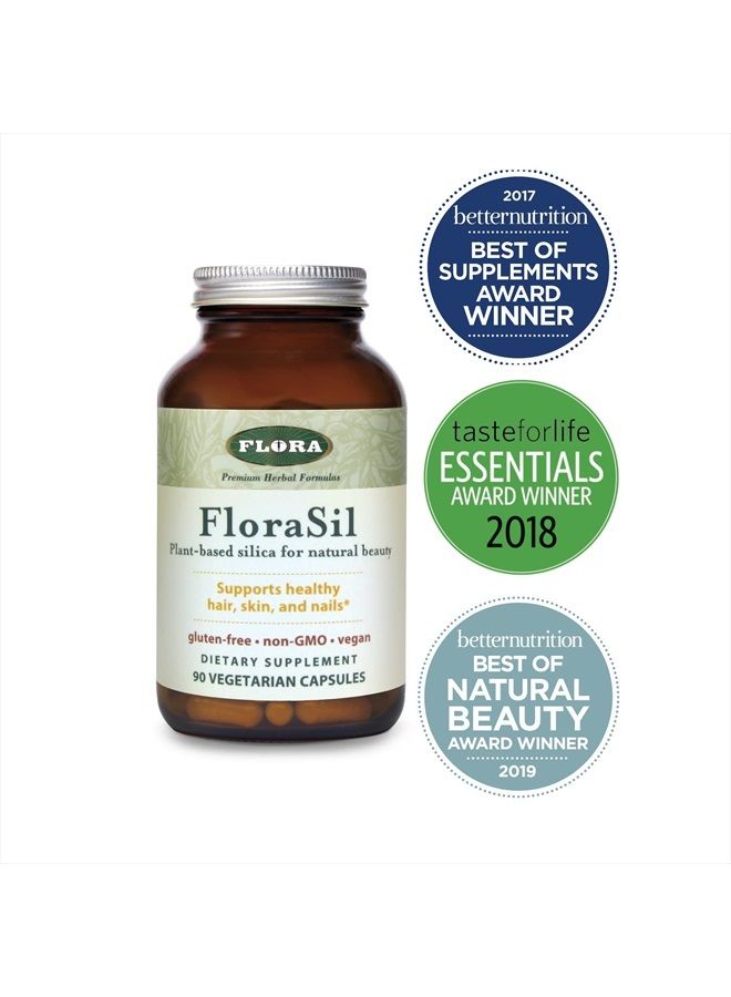 FloraSil 180 Veg Capsules - Silica Supplement with Horsetail Extract for Healthy Hair, Skin, and Nails* - Supports Collagen Formation - Image 3