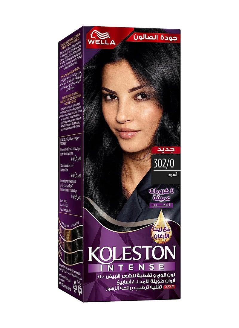 Wella Koleston Koleston Intense Hair Dye 302/0 Black  - Image 1