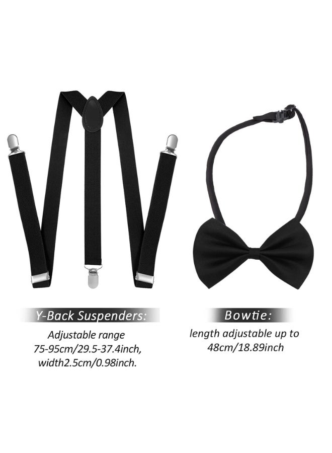 NajmStyle 1920s Gatsby Costume for Men, Men Fancy Dress Accessories Set 5 Pieces,1920s Men Accessories Set Includings Beret Hat, Adjustable Elastic Suspenders, Bow Tie, Vintage Pocket Watch for Cosplay 20s Themed Party Halloween - Image 5