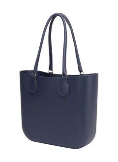 O bag O bag classic with Long Tubular Eco Leather Handles in Navy Blue  - Image 3