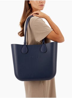 O bag O bag classic with Long Tubular Eco Leather Handles in Navy Blue  - Image 1