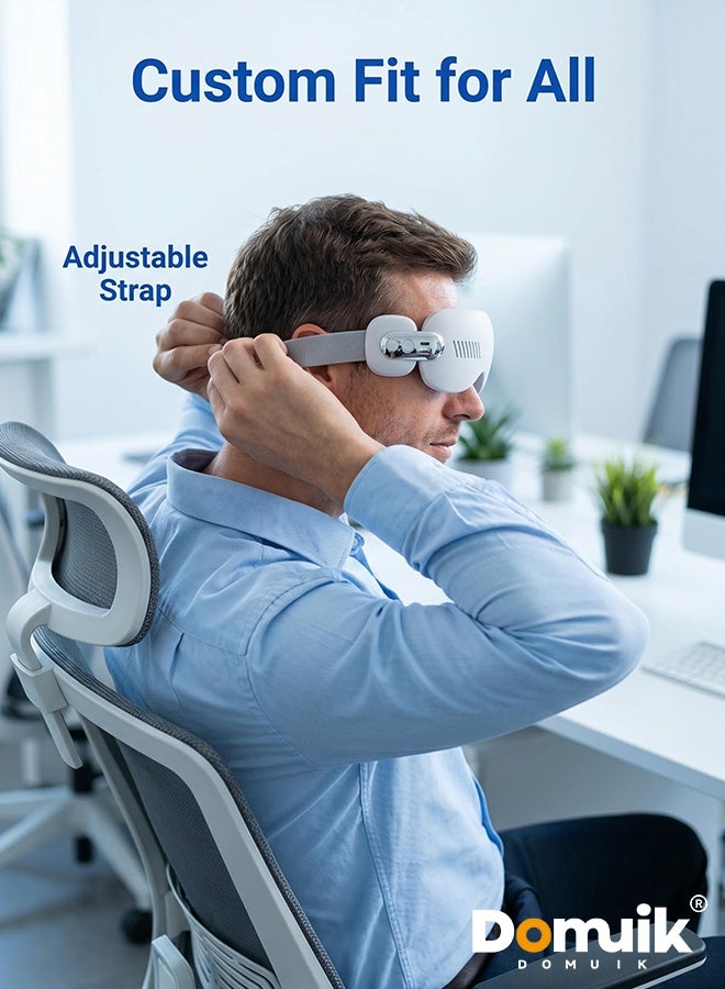 DOMUIK Eye massager with hot and cold settings, Mothers Day Birthday Gifts for Mom Women Men Her, Eye Mask for Migraine Relief, Eye Care Dry Eye Relax Reduce Strain - Image 2