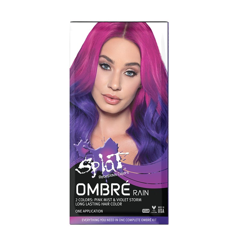 Splat Ombre Rain Original Complete Kit Blue Purple Hair Color Vegan Cruelty Free