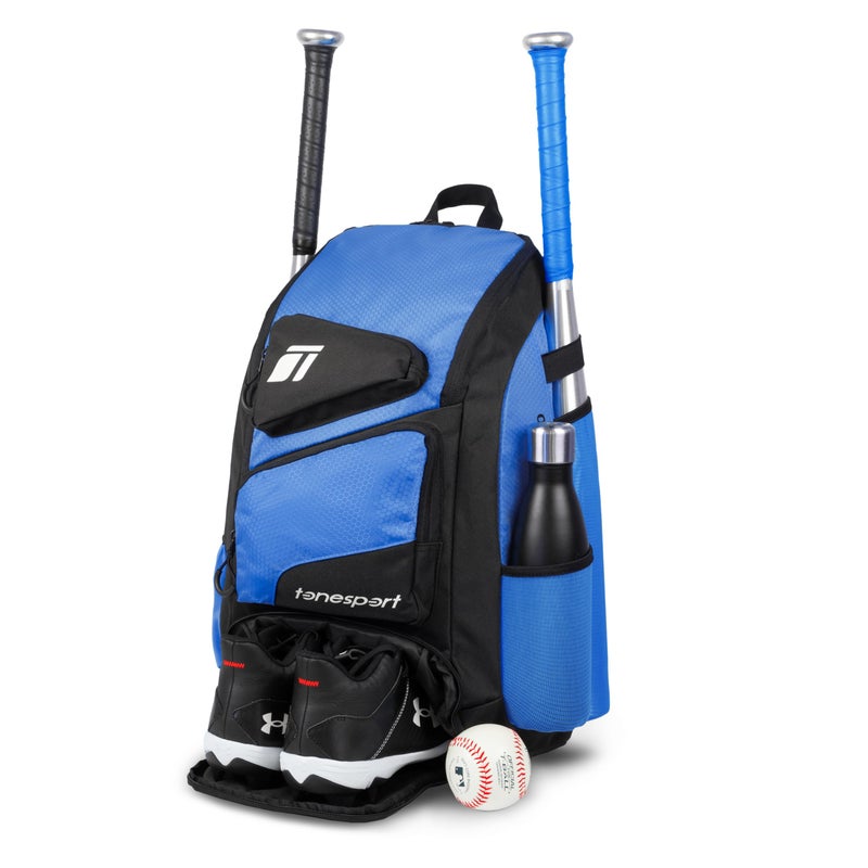 Tonesport Baseball Bag - Backpack for Baseball, Softball, Tball - Adults & Youth Bat Bag - Royal Blue - Image 1