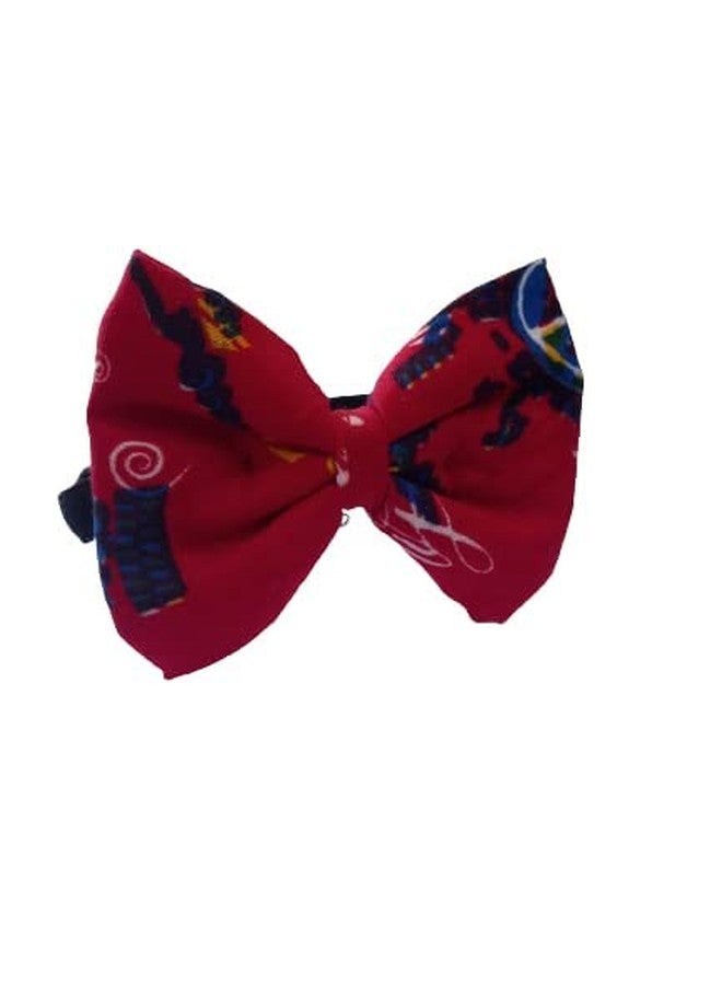 Smart Pups Cat Cloths Bow tie Colour May Very Pack of 1 Pcs Adjustable rectatable Pack of 1 Pcs (Red) - Image 2