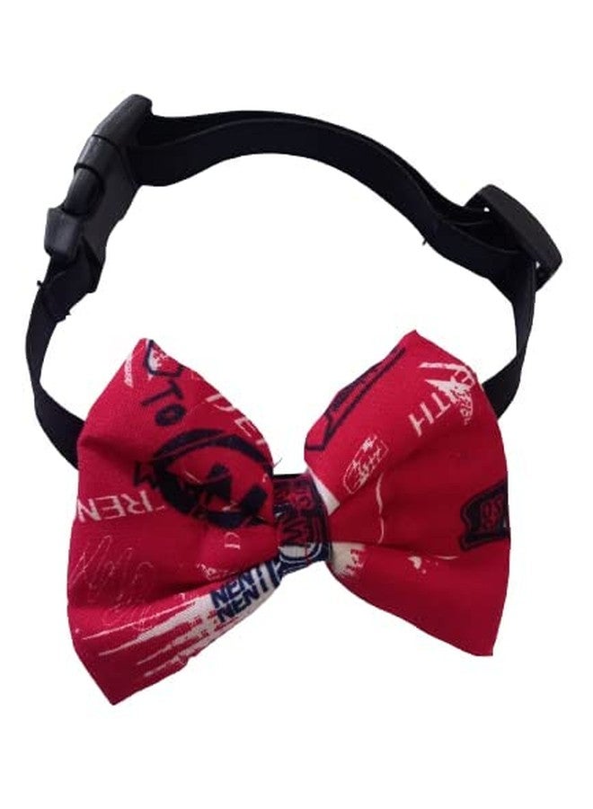 Smart Pups Cat Cloths Bow tie Colour May Very Pack of 1 Pcs Adjustable rectatable Pack of 1 Pcs (Red) - Image 4