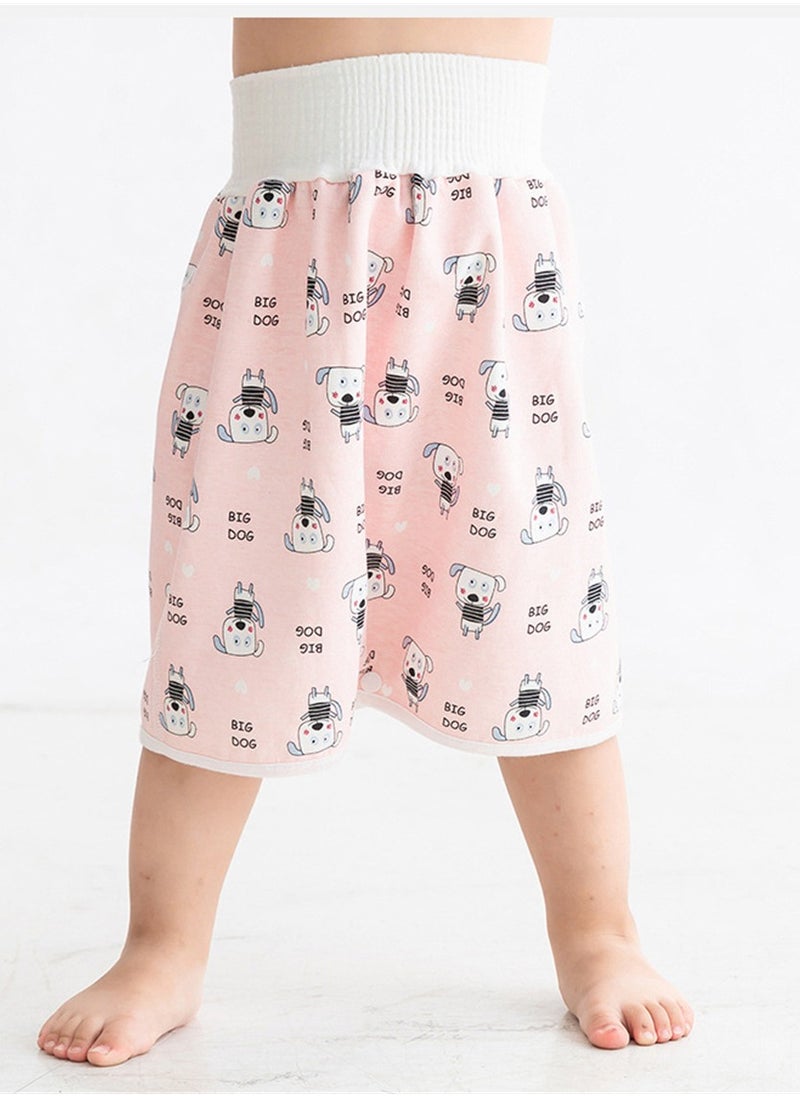 Loquat Baby Nappy Skirt, SYOSI Cotton Diaper Training Pants Washable Waterproof Reusable Toddler Training Underwear for Pee Nappy Potty Training Pink 
