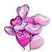 DelightBox 18 Pink Heart Foil Wedding Party Balloons Decorations 12 pcs - Image 4