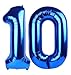 IWERP Navy Blue Number 10 Balloon 40 inch 10 Number Balloons 10th Navy Blue Birthday Decorations 10 Year Old Girls Boys Blue Party Supplies - Image 2