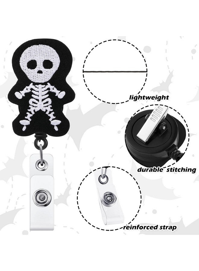 واي دريس 3 قطع من بكرة شارة الهالوين، حامل شارة لطيف لعيد الشكر، بكرة شارة تعريف قابلة للسحب، حامل شارة ممرضة لطيفة، مشبك شارة التمريض (نمط الشبح) - Image 5