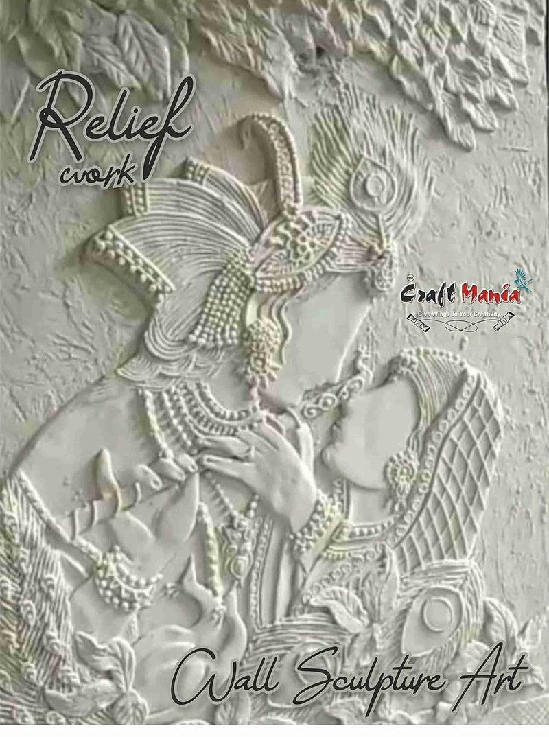 Craft Mania كرافت مانيا 450 جرام عبوة واحدة من مسحوق الرخام الأبيض لفن الجداريات والرسم البارز والفن الفارسي ليبان المنقوش والفن ثلاثي الأبعاد هدية افعلها بنفسك للفنانين والطلاب آمن للأطفال لجميع الفنون والحرف - Image 3