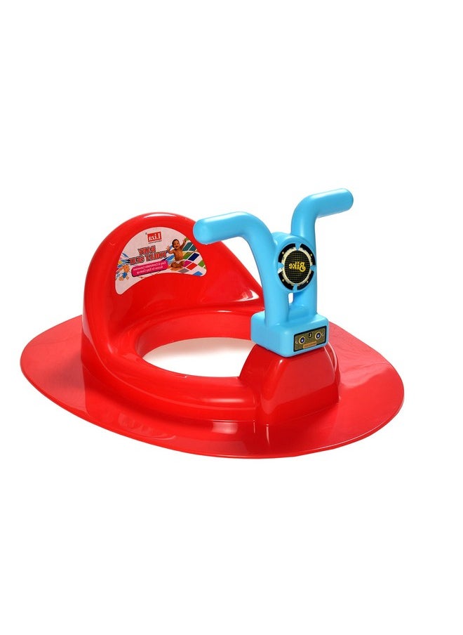 Liza Kids Toilet Trainer Baby Potty Seat With Bike Handle And Back Support Toilet Seat For Western Toilet (Red)  - Image 1