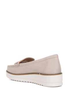 London Rag Daiki Platform Lug Sole Tassel Loafers In Beige  - Image 3