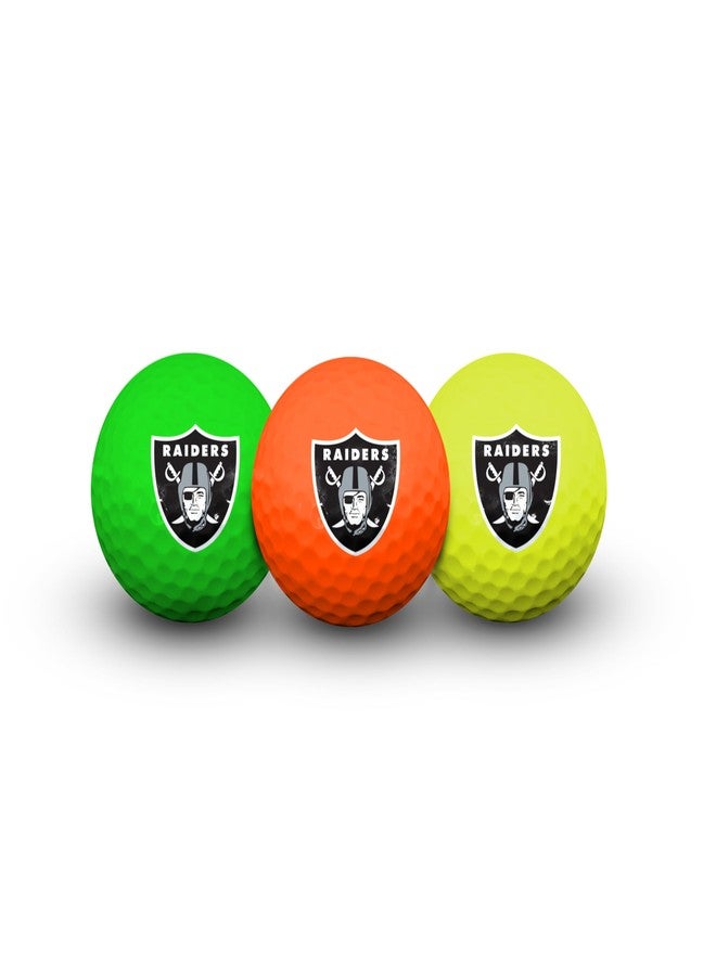 Team Effort Multi-Color Golf Ball Pack of 3 NFL Las Vegas Raiders