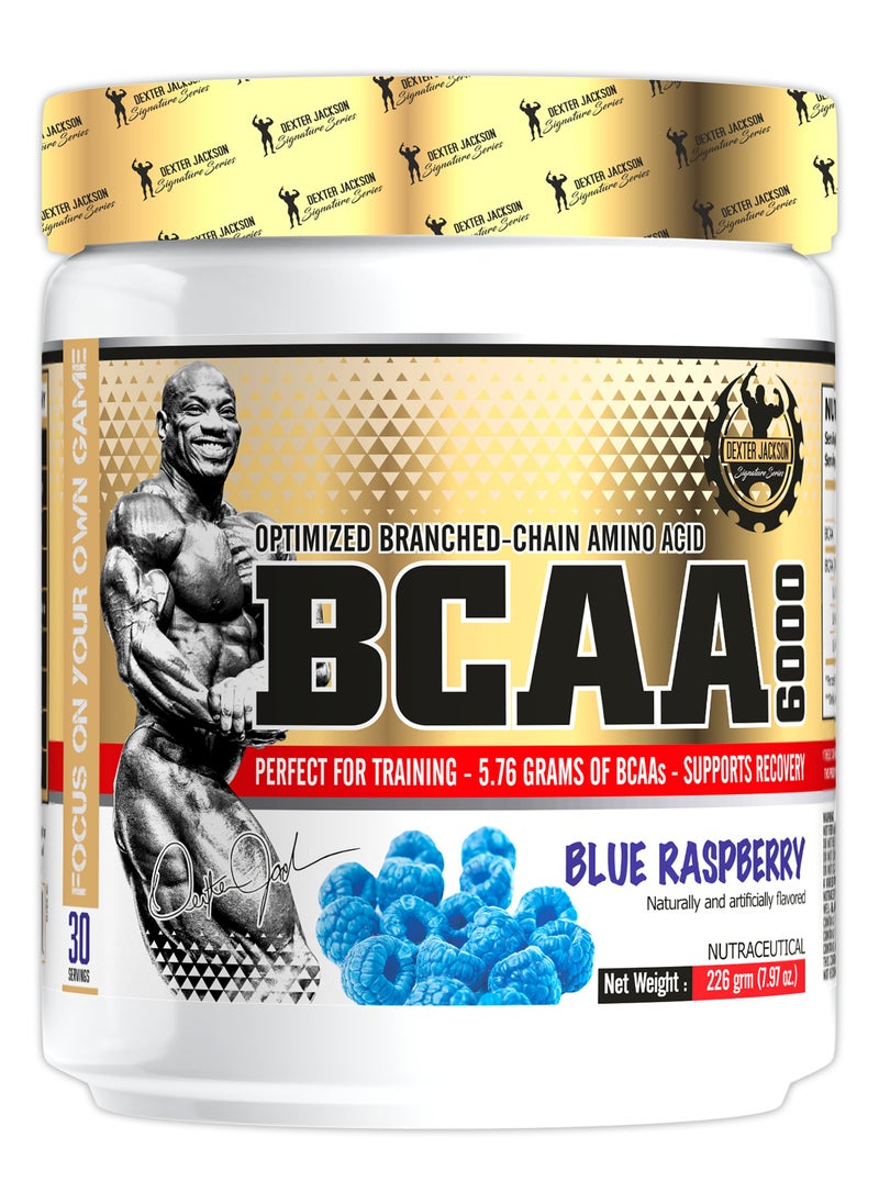 DEXTER JACKSON - Gold Series BCAA 6000 - Boosts Muscle Recovery & Performance (Blue Raspberry, 30 Servings) - Image 1