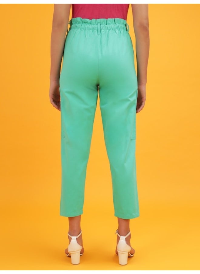 Aqua Green Women Casual Solid Regular Fit Paperbag Trousers - pzsku/Z07757809C0692F2DC73BZ/45/_/1735915225/3552381c-45f6-4c58-8e11-aa74ad5d0a05