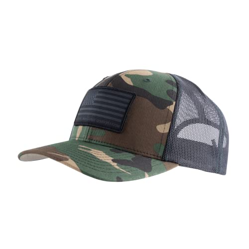 Magpul Standard Trucker Hat Snap Back Baseball Cap, One Size Fits Most, Standard Patch Woodland Camo - Image 2