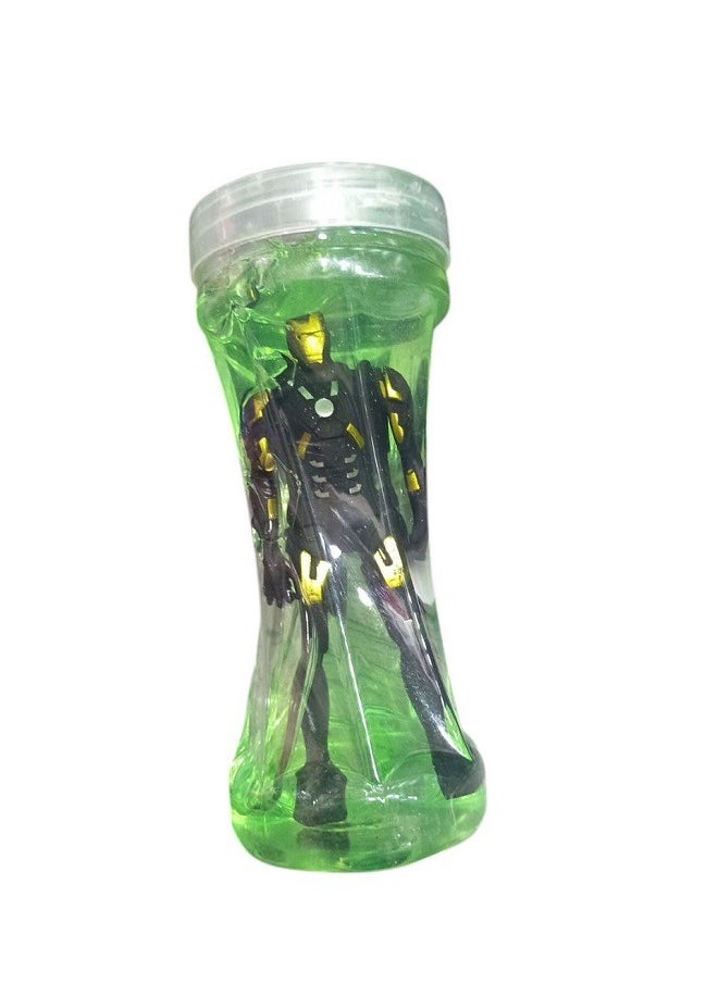 Slime Crystal Slime Bottle With SuperHero Character (Green) 
