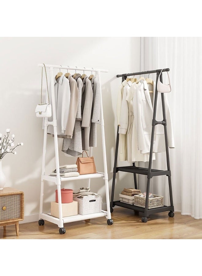 DubaiGallery Triangle Garment Clothes Rack with Shelves – 55×42×160CM Freestanding Clothing Organizer and Storage Stand, Easy-to-Install Space-Saving Wardrobe System for Hanging Clothes, Folded Garments, Shoes, Bags, Blankets, and Accessories - Image 1
