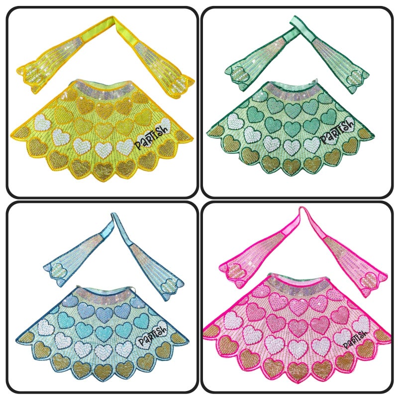 Partish MATA Rani Dress l Lehanga Patka l Poshak for Durga MATA Devi Ji for Navratri Special (Pack of 4,Design A, 4 Inches) - Image 2