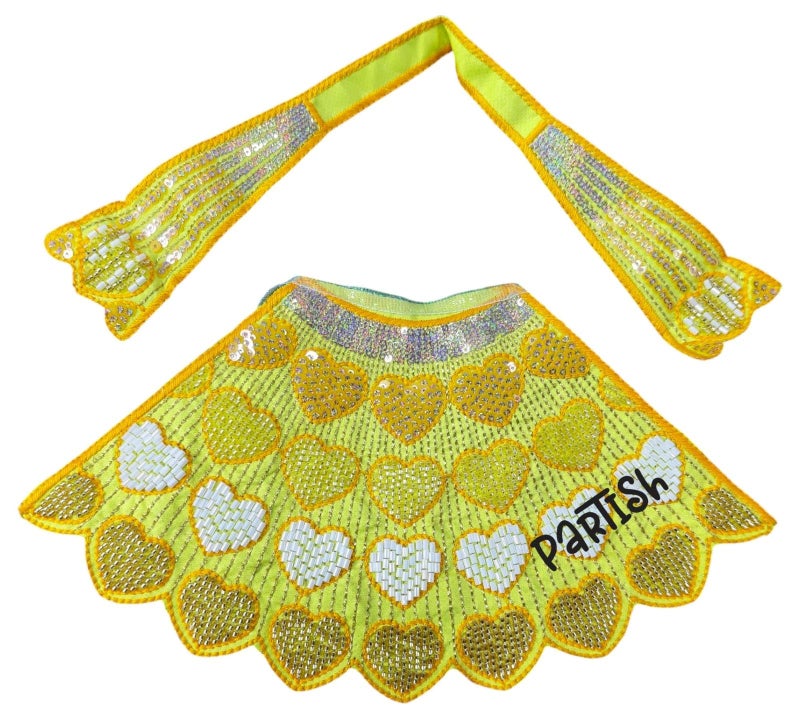 Partish MATA Rani Dress l Lehanga Patka l Poshak for Durga MATA Devi Ji for Navratri Special (Pack of 4,Design A, 4 Inches) - Image 4