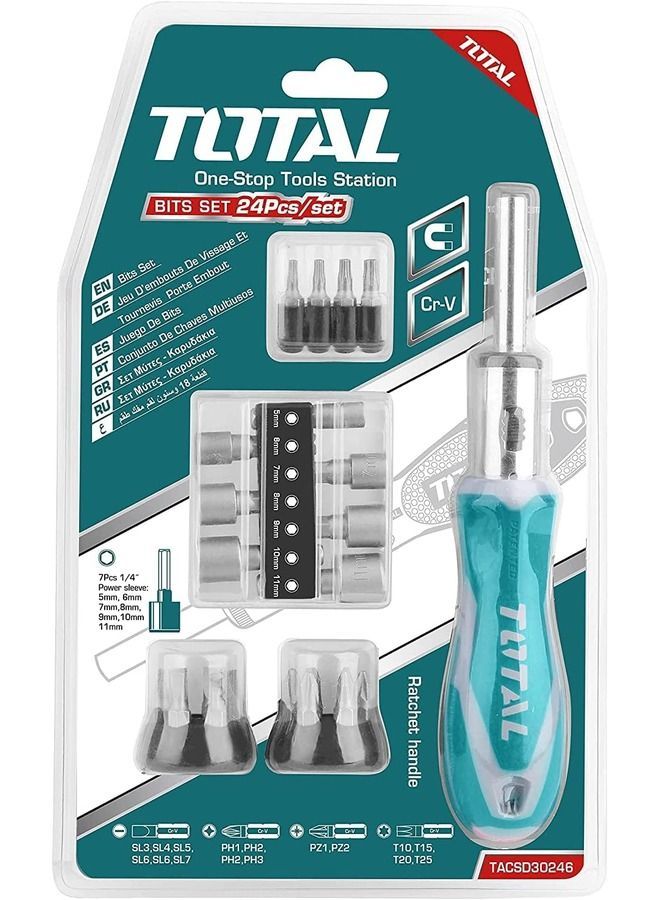 TOTAL Screwdrivers Tacsd3024624 Pieces