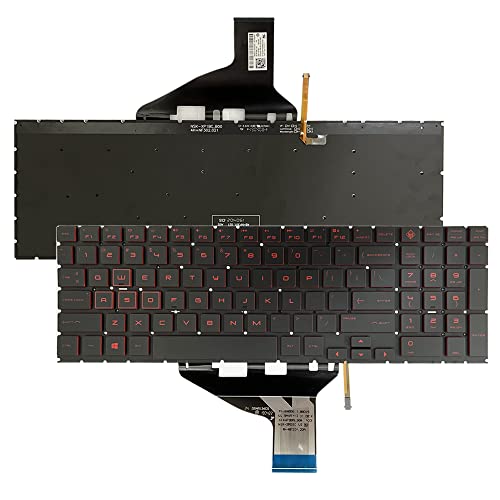 GinTai Keyboard Backlit US for HP Omen 15-DC 15-DH 15-DC1018ca 15-DC1008ca DC-0108TX 15-dc0087nr 15-dc0010nr 15-dc0053nr 15-dc0020nr 15-DH002NR 15-DH001 15-DH0161TX TPN-Q211 - Image 1
