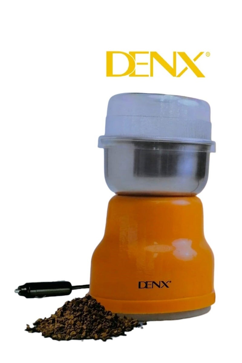 Denx Portable Mini Coffee Grinder Lightweight Multifunctional Stainless Steel 24V 120W 80g Capacity for Coffee Beans and Spices - Image 2