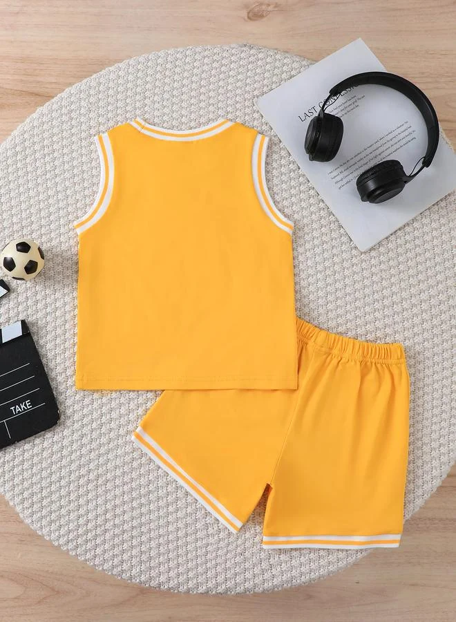 Take Two Take Two Boys Varsity Print Tank and Shorts Set