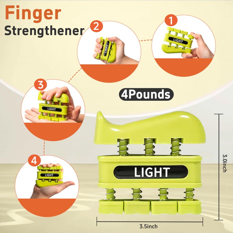 DICYWUDI Grip Strength Trainer, Finger Strength Trainer for Grip Strength Training for Fingers, Wrists, and Hands for Home, Office, Gym, Climbing, Athletes, Musicians, and Therapy - Image 4