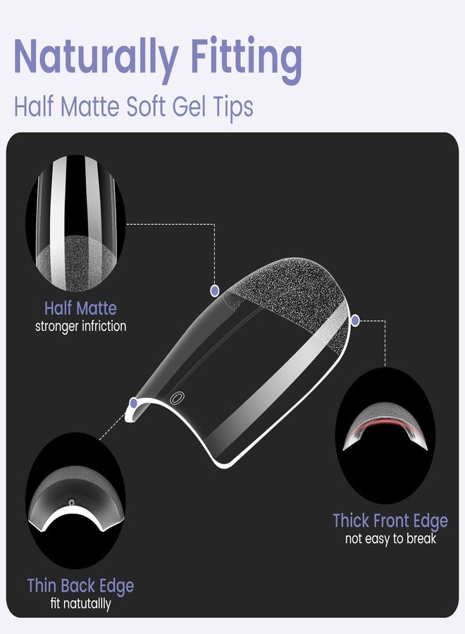 Wilfniee Short Square Nail Tips: 240PCS Acrylic Pre-shaped Soft Gel Square Nail Tips, 12 Sizes Full Cover Fake Press on Nails for Beginner Professional DIY Nail Salon - Image 3
