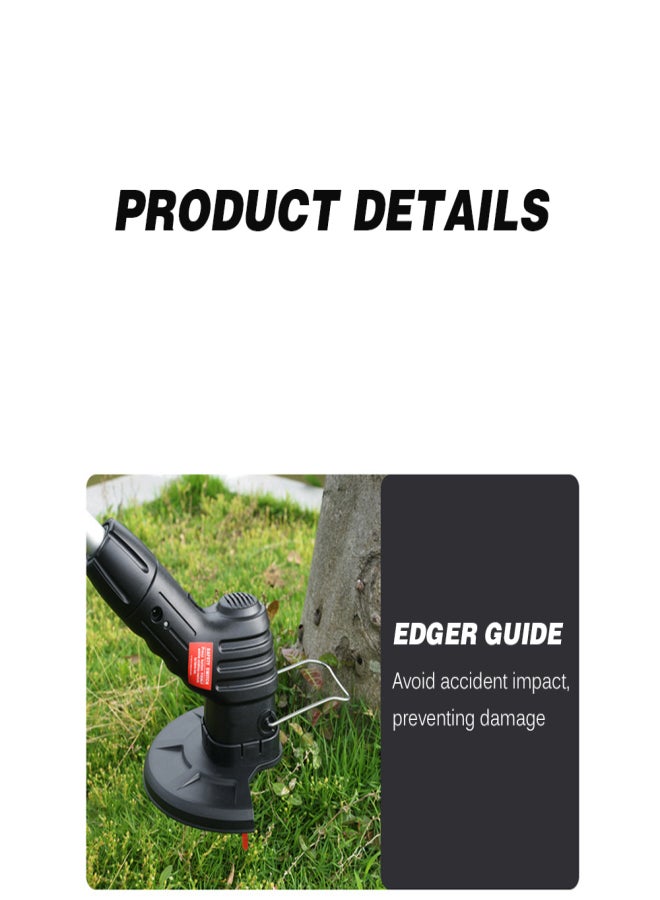 Bionic Cordless Electric Lawn Mower Handheld Portable Lightweight Mowing Machine Trimmer USB Rechargeable Electric Mower Weed Eater - Image 2