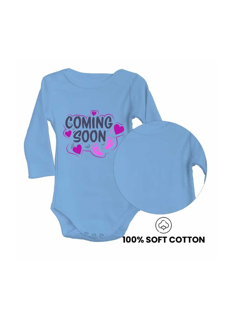 PRINTSHOP4ME Baby Romper Coming Soon Design–Soft Cotton Long Sleeve Bodysuit For Boys And Girls–Comfortable Unisex Baby Onesie For Newborns,Infants And Toddlers - Image 4