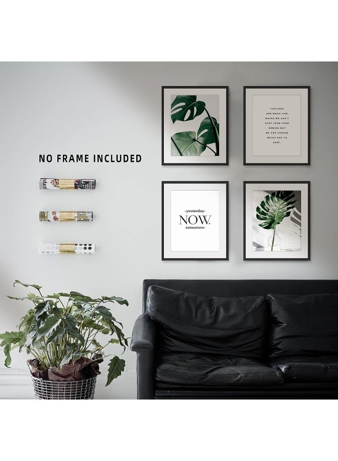 Home Trove A ART·ZONE Botanical Prints Poster Wall Decor, Motivational Art Poster, 8x10 Canvas Unframed Set of 4, Plant Posters Aesthetic for Bedroom (Option 1) - Image 4