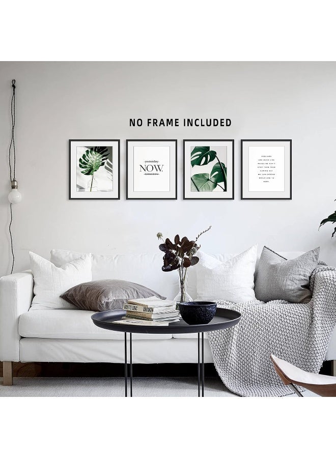 Home Trove A ART·ZONE Botanical Prints Poster Wall Decor, Motivational Art Poster, 8x10 Canvas Unframed Set of 4, Plant Posters Aesthetic for Bedroom (Option 1) - Image 3
