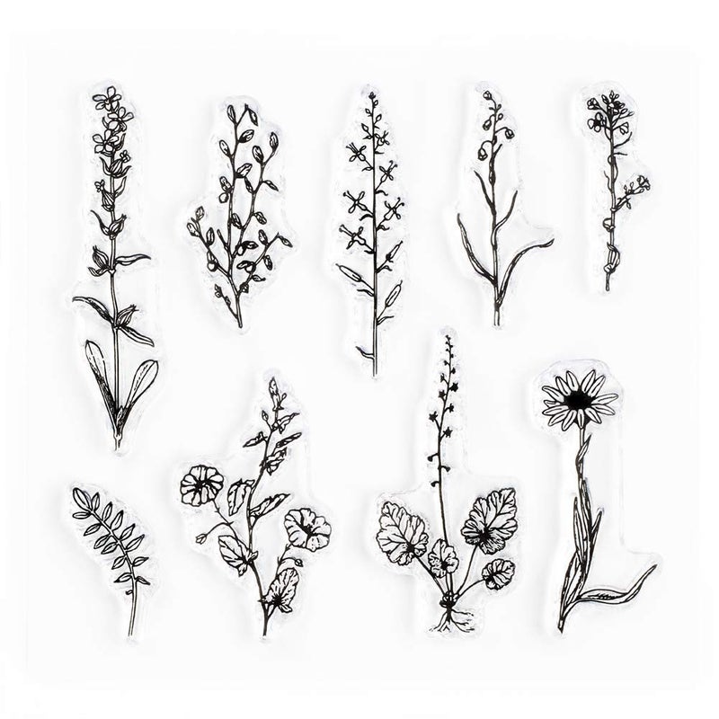 Wintertime Crafts Vintage Plants and Flowers Small Clear Stamps 4x4 inch by Wintertime Crafts for Scrapbooking, Mixed Media and Art Journals - Image 4