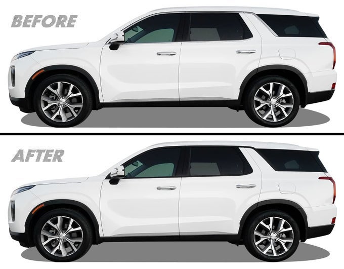 CHROME DELETE BLACKOUT VINYL OVERLAY FOR 20202023 HYUNDAI PALISADE WINDOW TRIM 1 WINDOW TRIM GLOSS BLACK