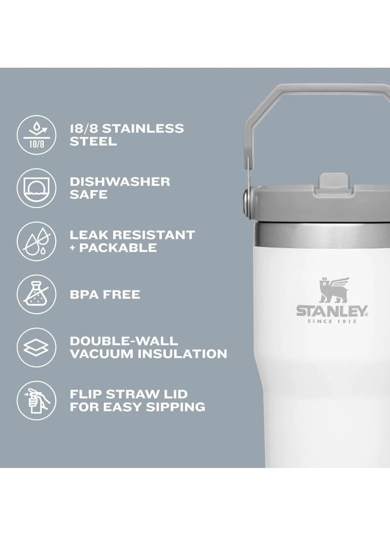 Stanley - IceFlow Stainless Steel Tumbler with Straw - Vacuum Insulated Water Bottle for Home, Office or Car - Reusable Cup with Leak-Resistant Flip Straw, Keeps Drinks Cold for 12 Hours or Iced for 2 Days, 30 oz Azure - Image 1
