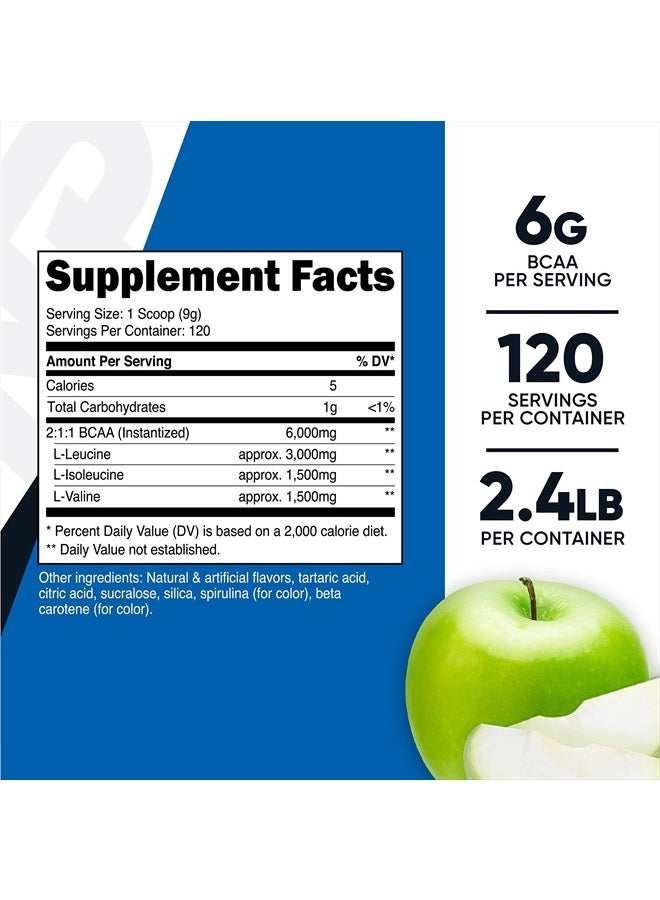 Nutricost BCAA Powder 2:1:1, 120 Servings (Green Apple) - Image 4