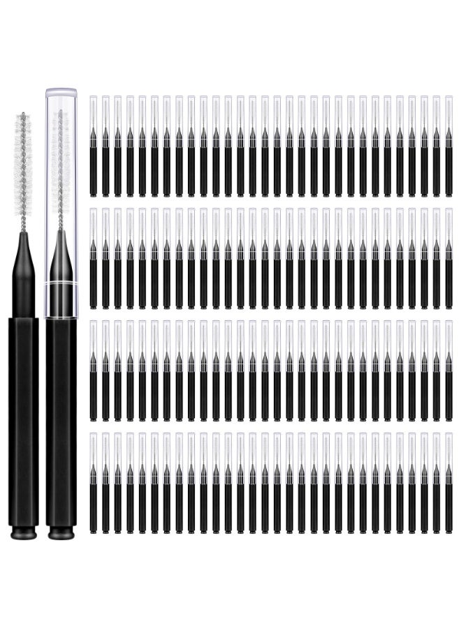 شابية 120 قطعة من فرش الأسنان، وفرشاة تقويم الأسنان، ومنظف فرشاة الأسنان، وخيط تنظيف الأسنان، وأعواد تنظيف الأسنان، ومجموعة أدوات تنظيف الأسنان، ورأس فرشاة أسنان حلزونية للعناية الفعالة بالفم (أسود) - Image 1