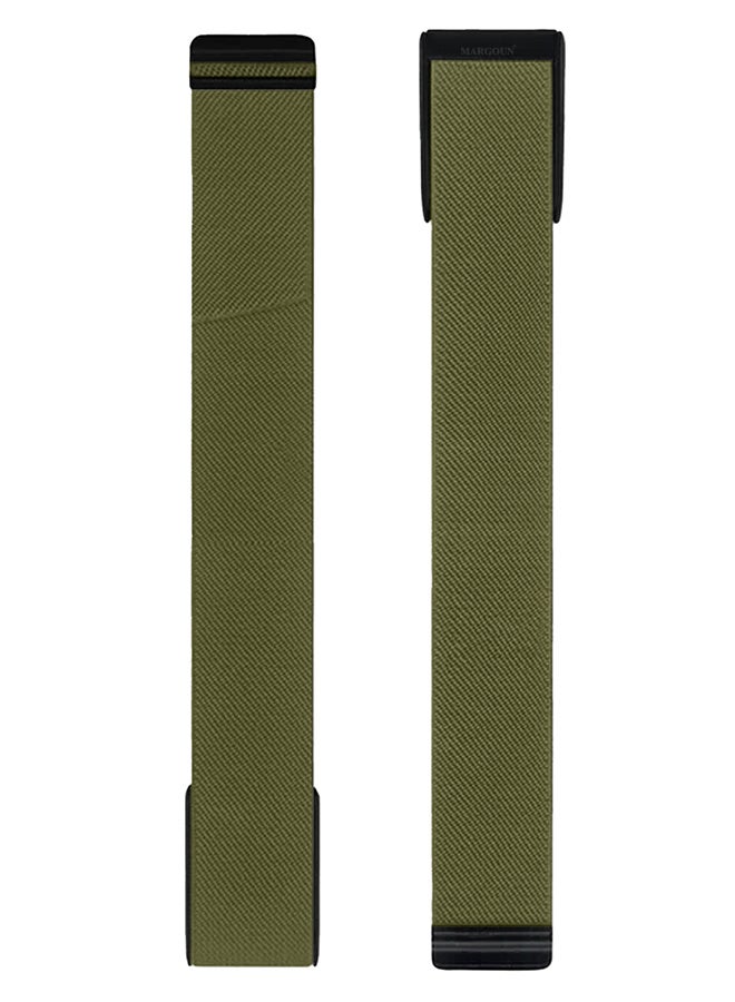 CATANES Premium Adjustable Nylon Strap for WHOOP 5 – Lightweight & Breathable Replacement Band - Olive Green - Image 3