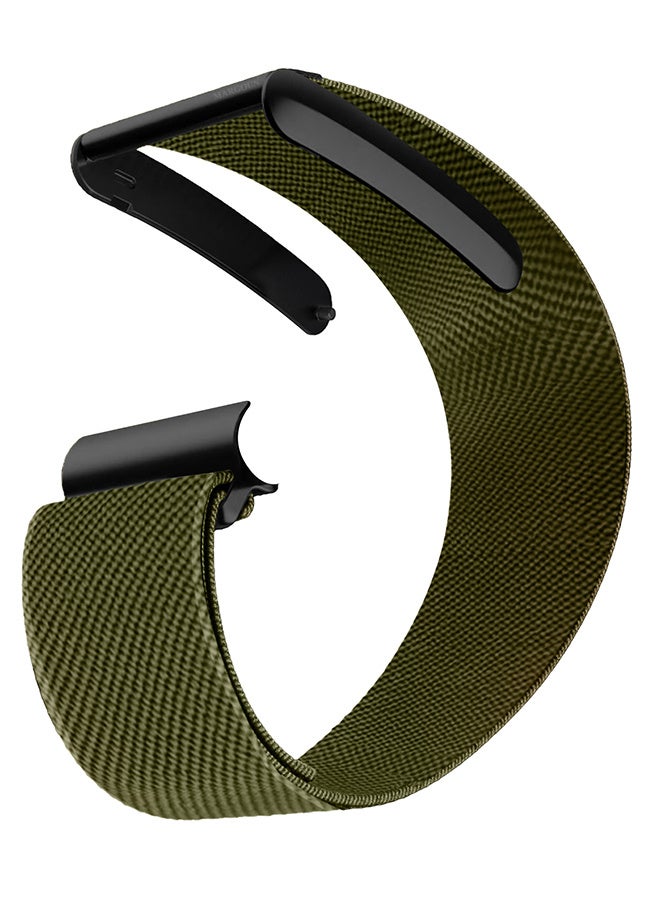 CATANES Premium Adjustable Nylon Strap for WHOOP 5 – Lightweight & Breathable Replacement Band - Olive Green - Image 1